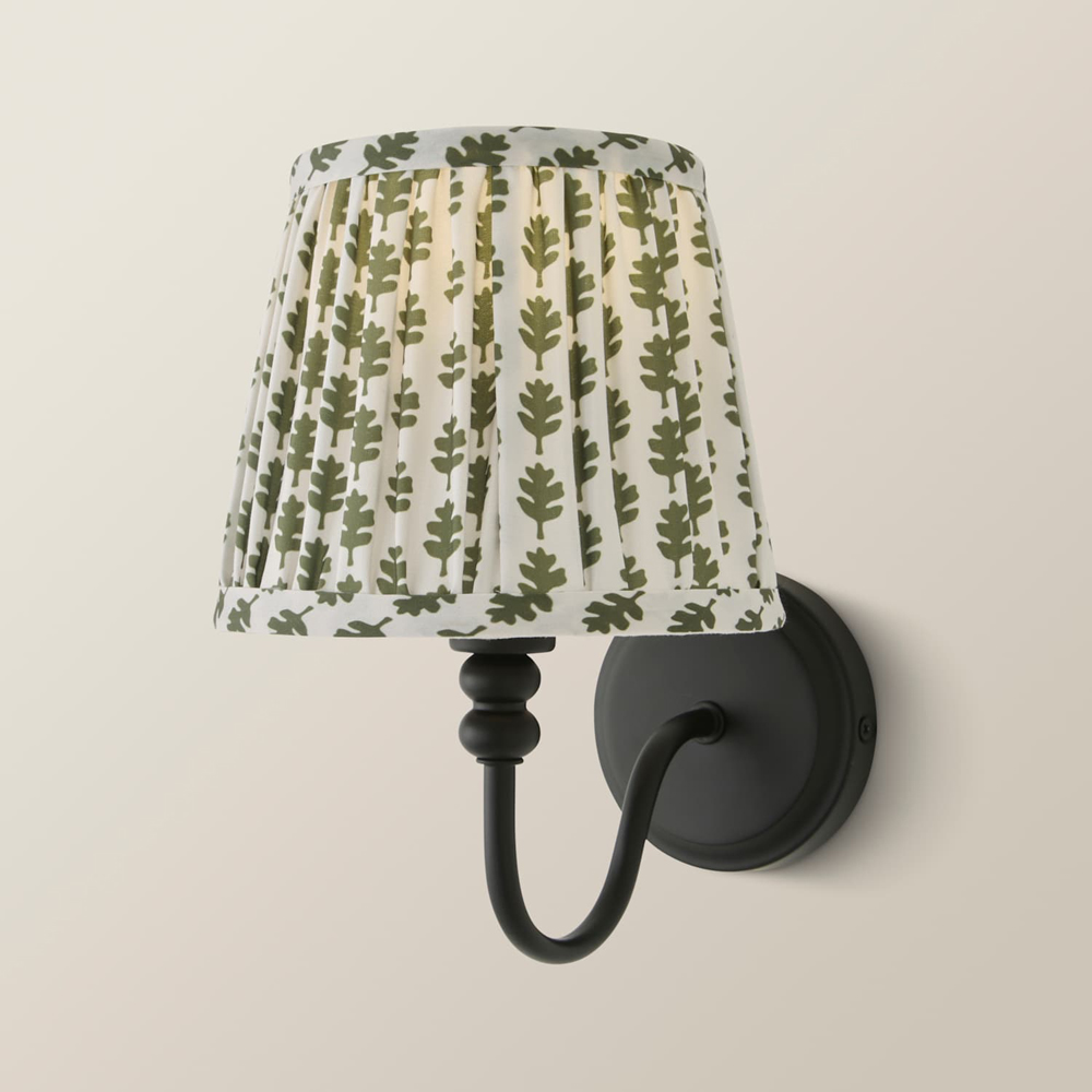 ValueLights Binky Green Floral Shade Black Rechargeable Wall Light with Bulb 2 Pack Image 5