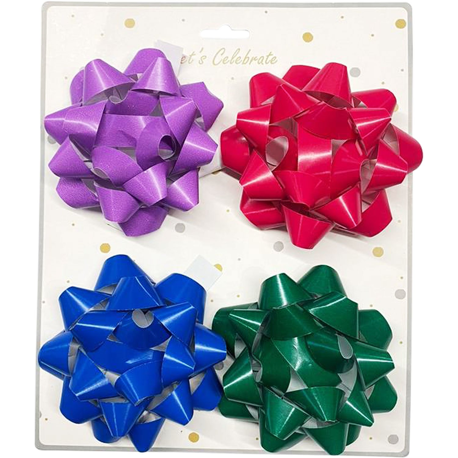 Kraft Multi Colour Star Bow 4 Pack Image