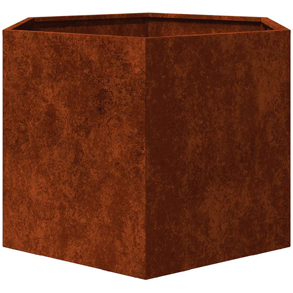 vidaXL Brown Corten Steel Garden Planter 45 x 60 x 60cm Image 4