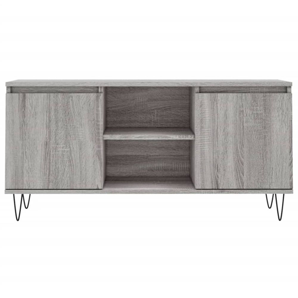 vidaXL 2 Door 2 Shelf Concrete Grey TV Cabinet Image 5
