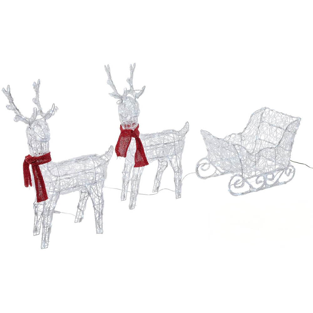 Neo 120 LED Light Up Reindeer Sleigh Christmas Decoration 5m Image 2