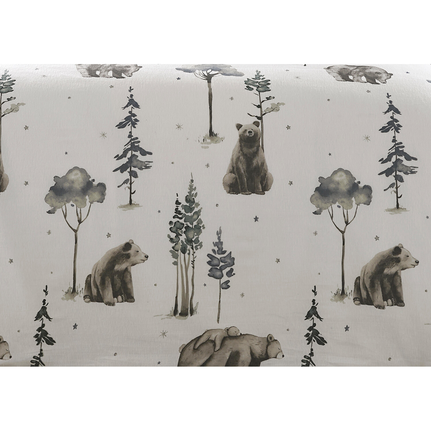 Single Green Woodland Bears Duvet Set Image 5