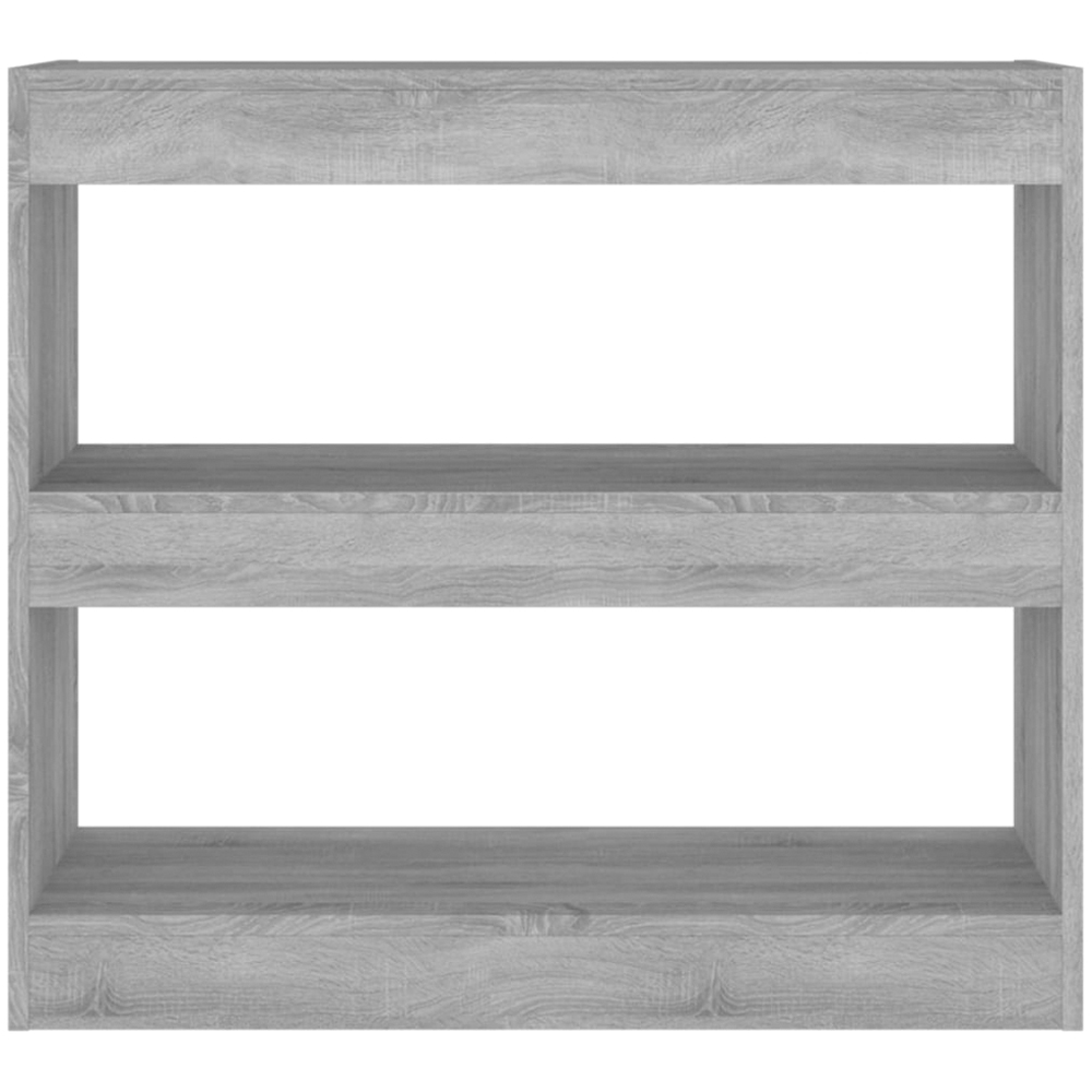 vidaXL 2 Shelf Grey Sonoma Small Bookcase Image 3