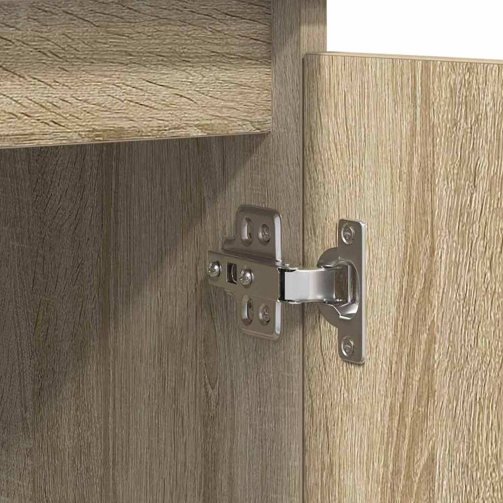vidaXL 2 Door 4 Drawer Sonoma Oak Sideboard Image 9
