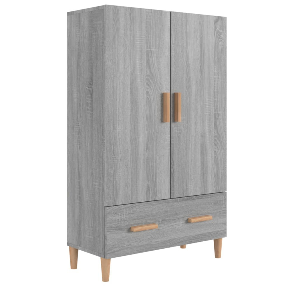 vidaXL 2 Door Single Drawer Grey Sonoma Highboard Image 2