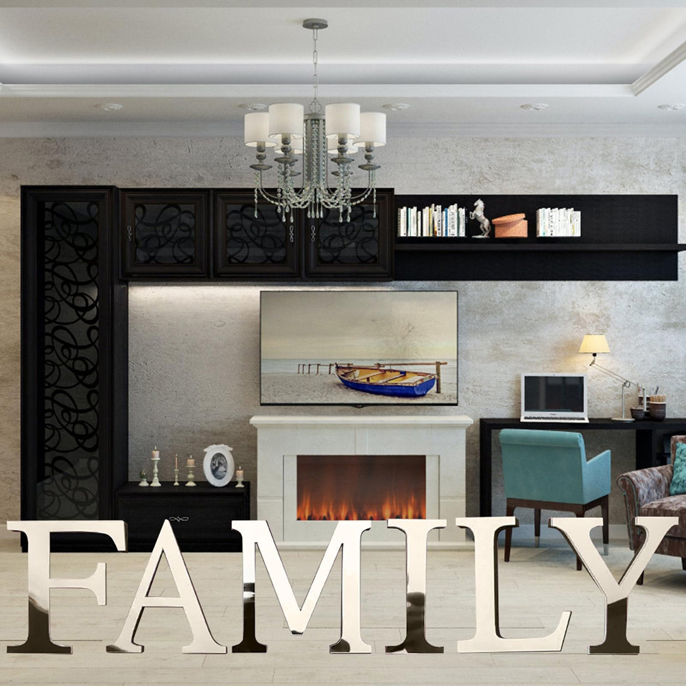 ATEK Self-Adhesive Mirror Effect Reflective Family Wall Sticker Image 7