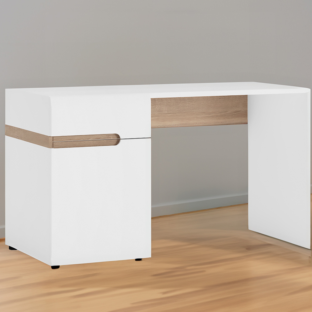 Florence Chelsea White and Oak Bedroom Dressing Table Image 1