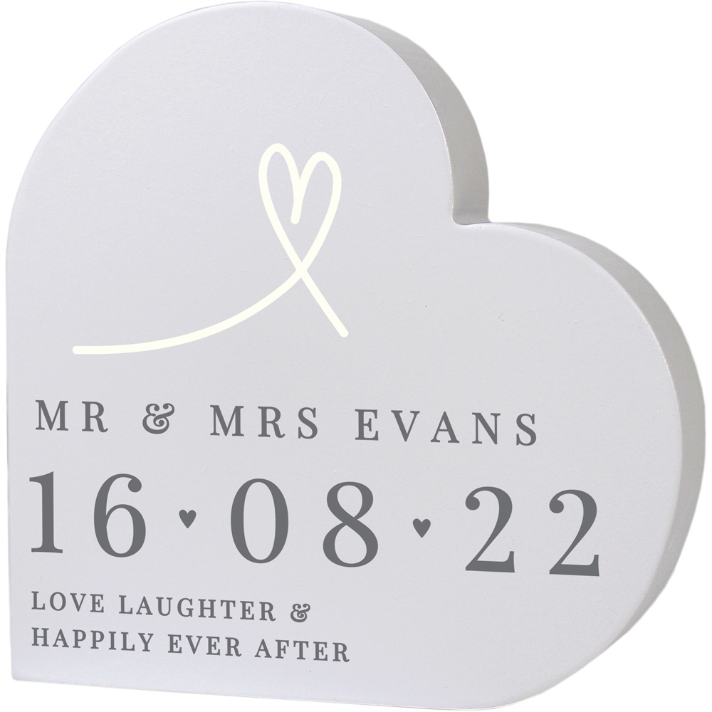 Personalised Memento Personalised Free Text Free Standing Heart Ornament Image 1