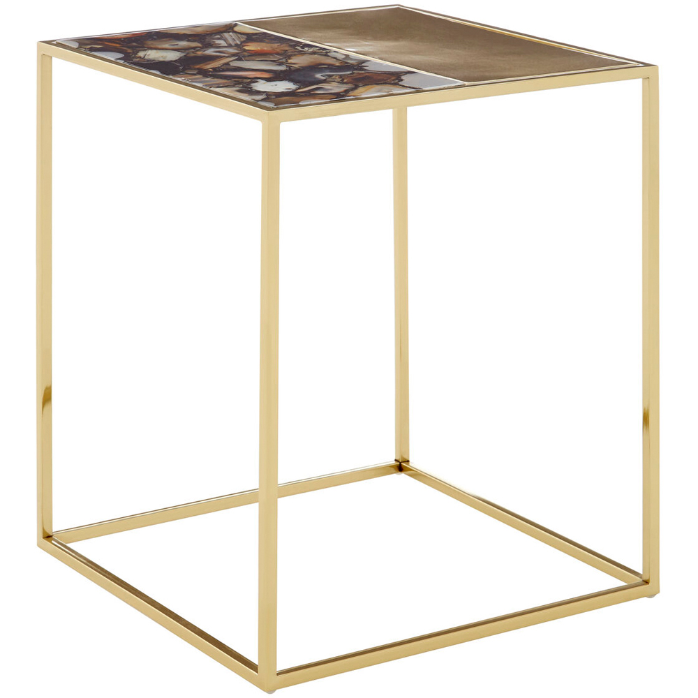 Premier Housewares Vita Agate Square Side Table Image 3