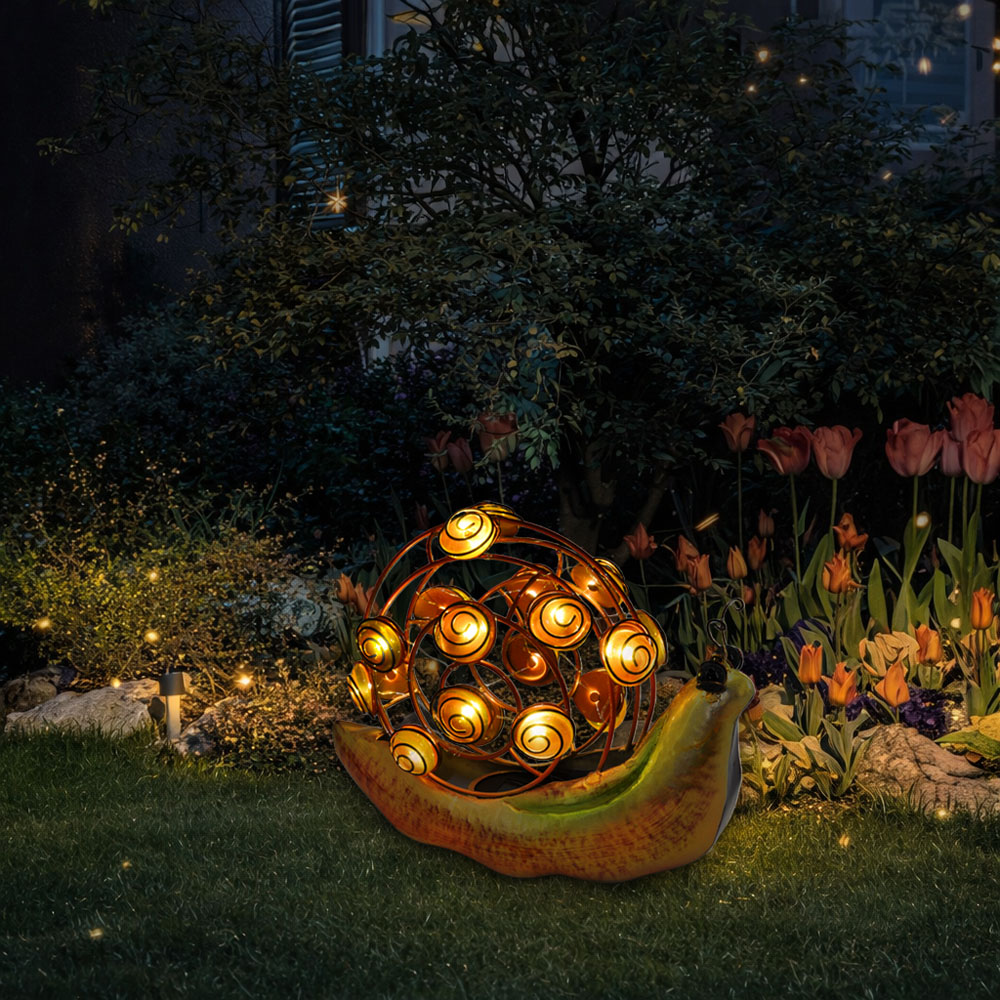 Avilo Snail LED Solar Garden Ornament Image 6