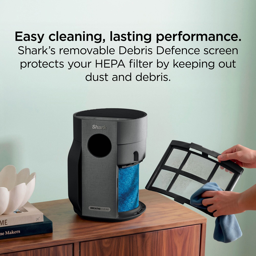 Shark BreatheClear HP062UKBK Charcoal Compact Air Purifier with NeverChange6 20W Image 8