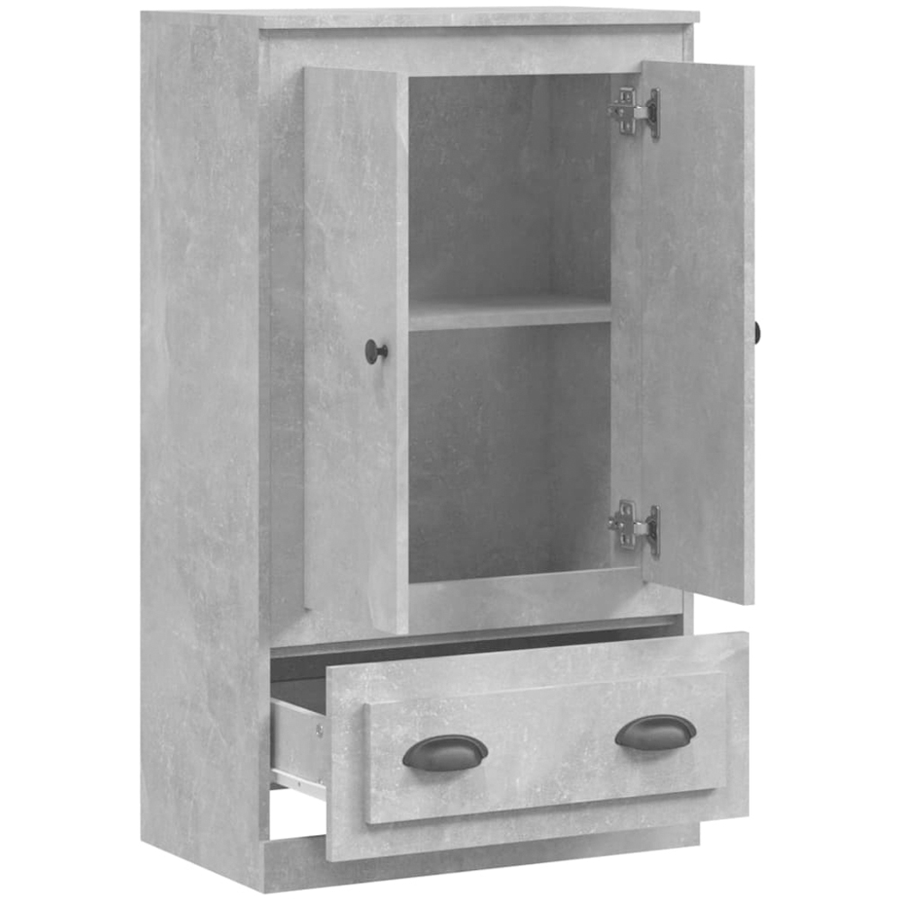 vidaXL 2 Door Single Drawer Concrete Grey Highboard Image 7