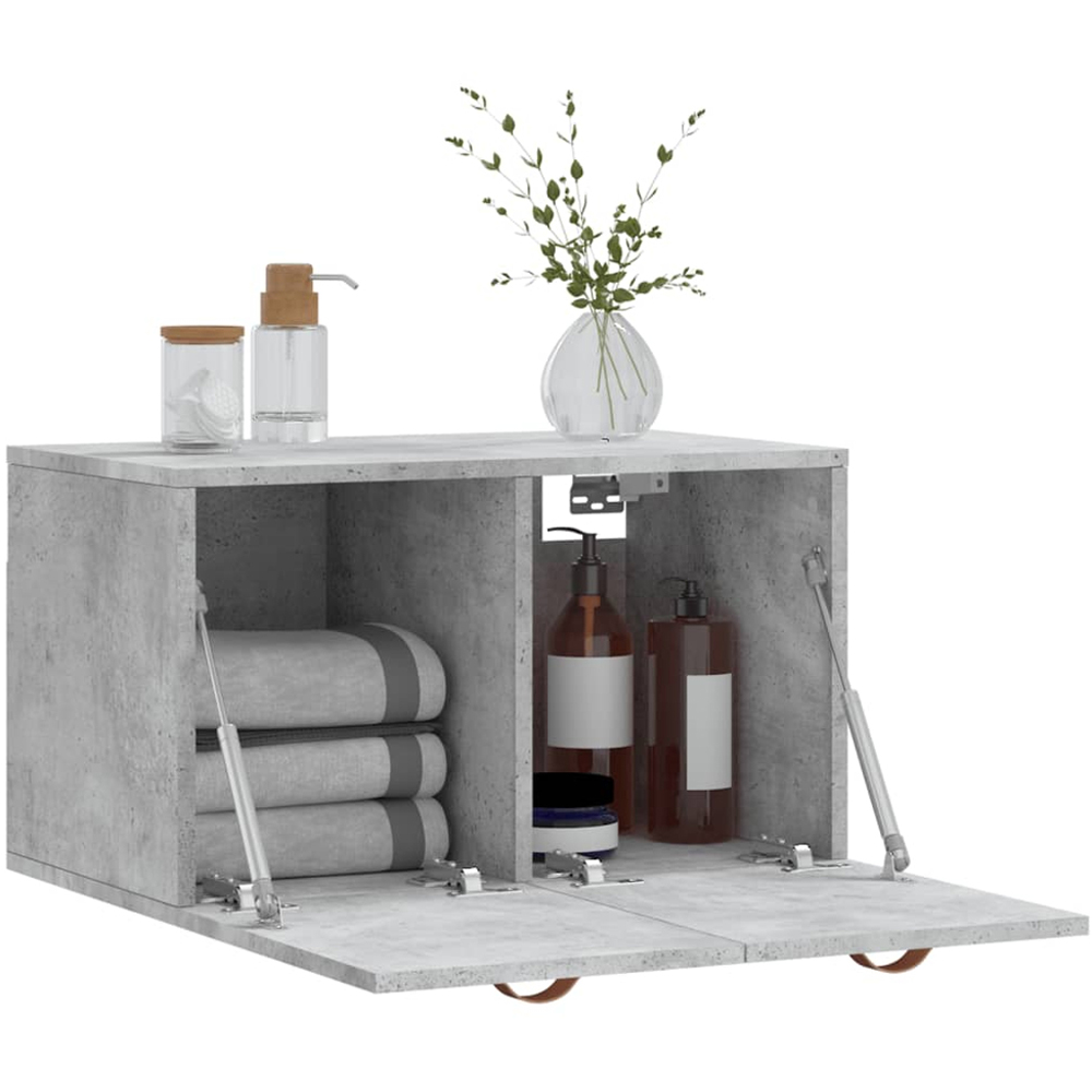 vidaXL 2 Door Concrete Grey Wall Cabinet Image 4