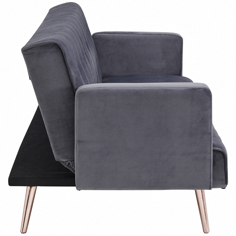 Home Detail Windsor 3 Seater Grey Velvet Sofa Bed Image 5