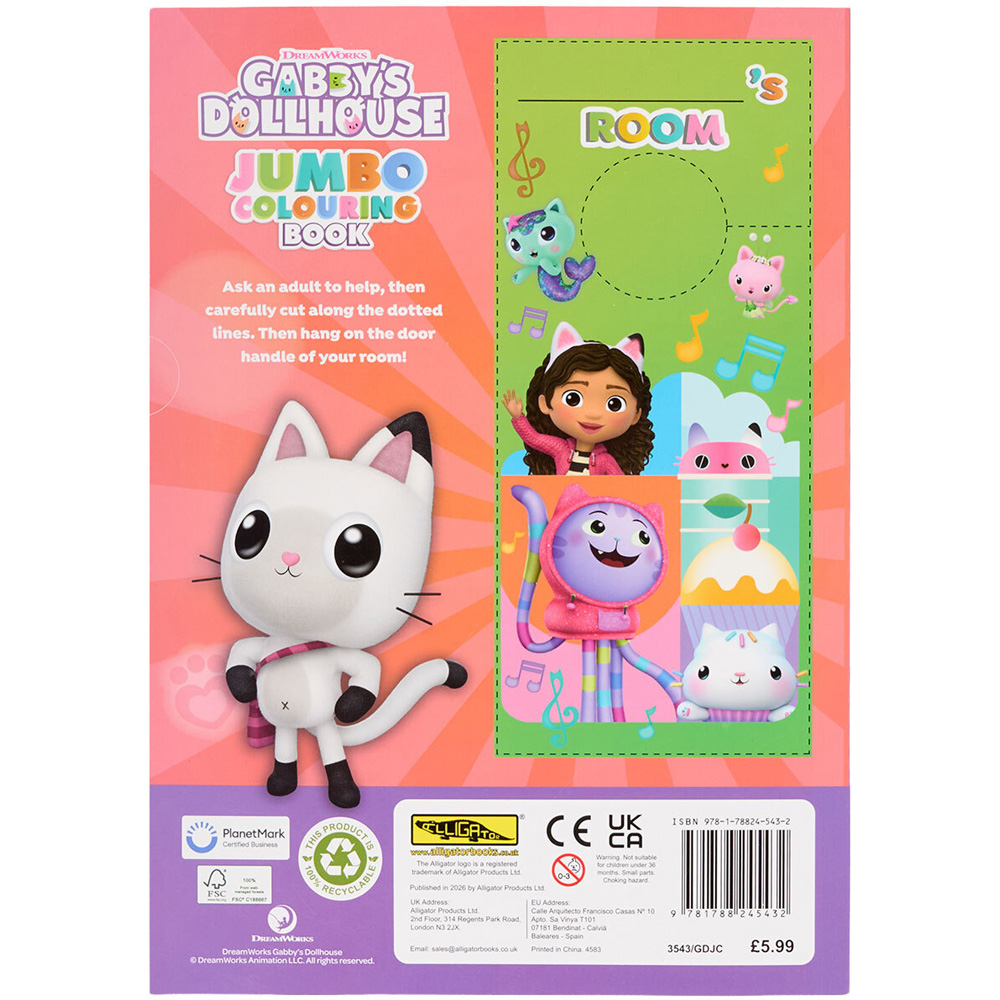 Gabbys Dollhouse Jumbo Colouring Book Image 3