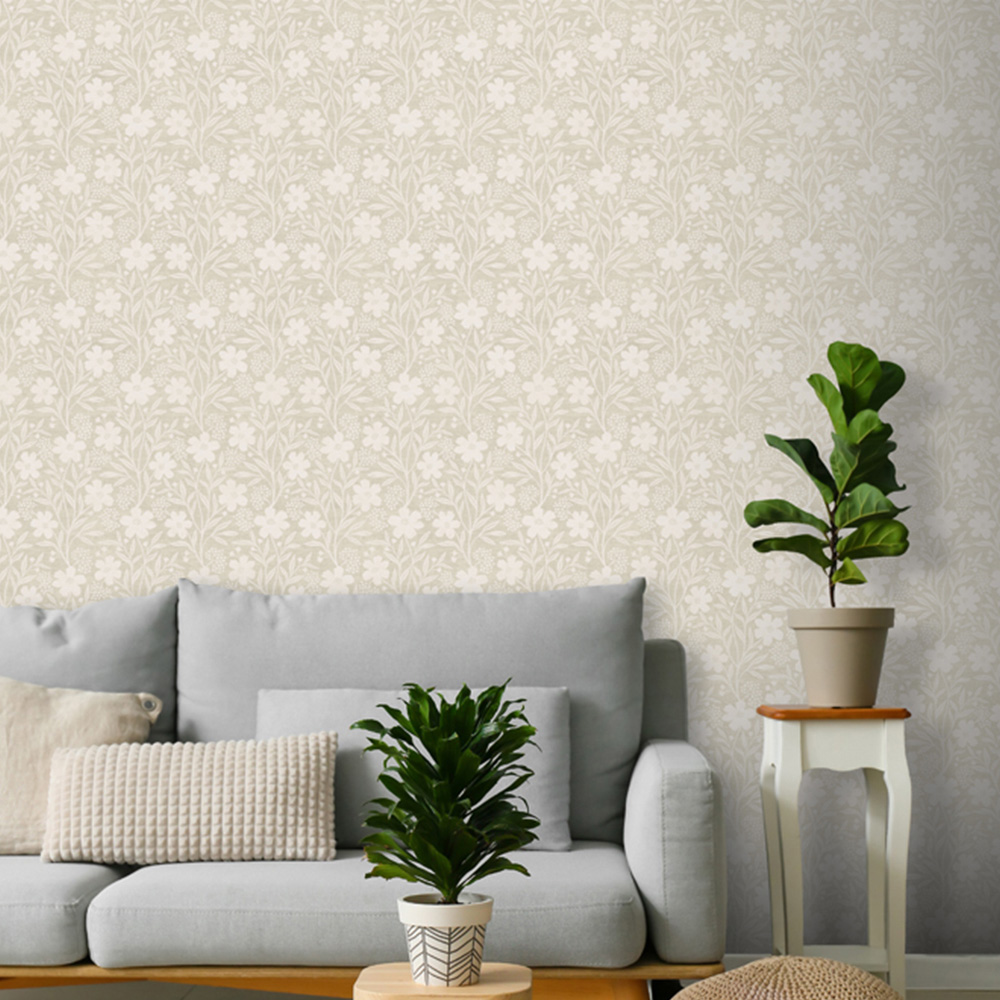 Arthouse Berry Floral Neutral Wallpaper Image 3