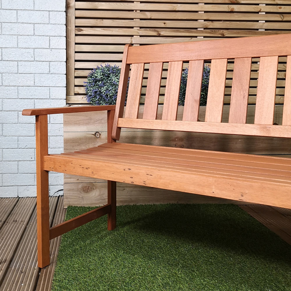 Samuel Alexander Cartmel 3 Seater Wooden Garden Patio Bench Image 5