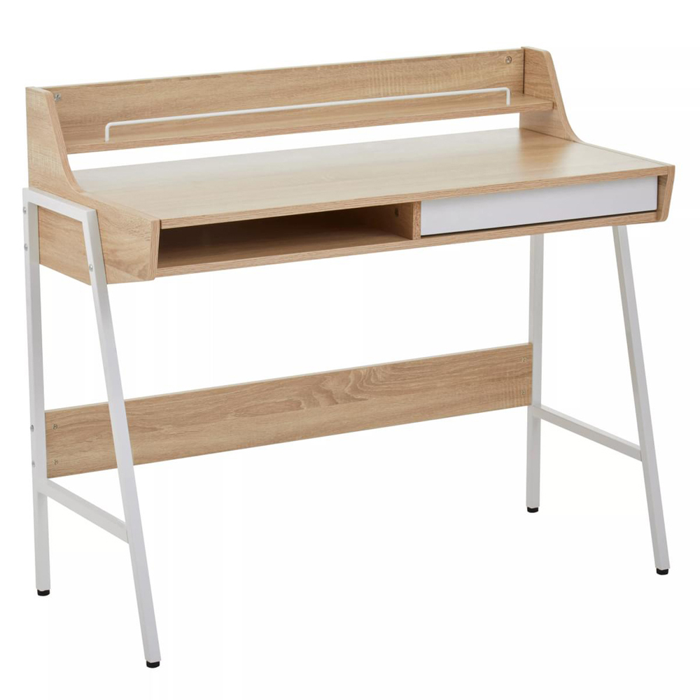 Premier Housewares Bradbury Natural Oak Veneer Desk Image 2