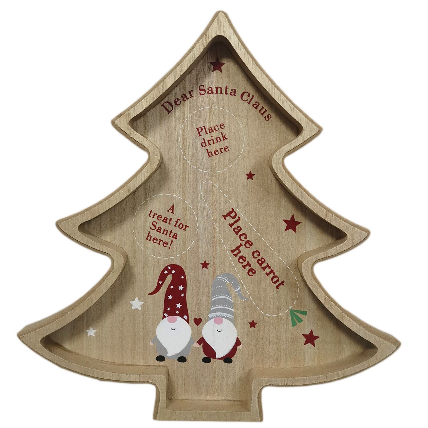 Christmas Kitchen Eve Tree Shape Plate Serving Dish Image