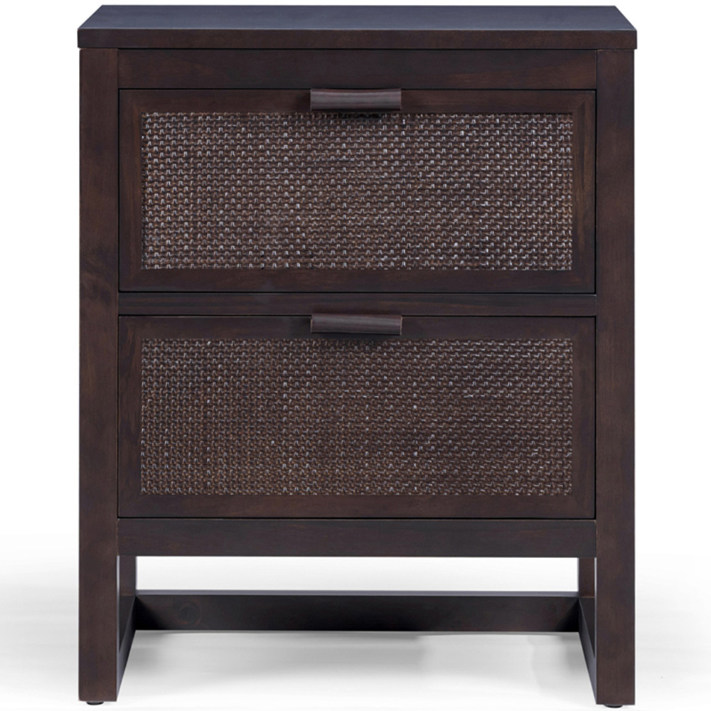 Teamson Home Hatteras 2 Drawer Espresso Nightstand Image 3