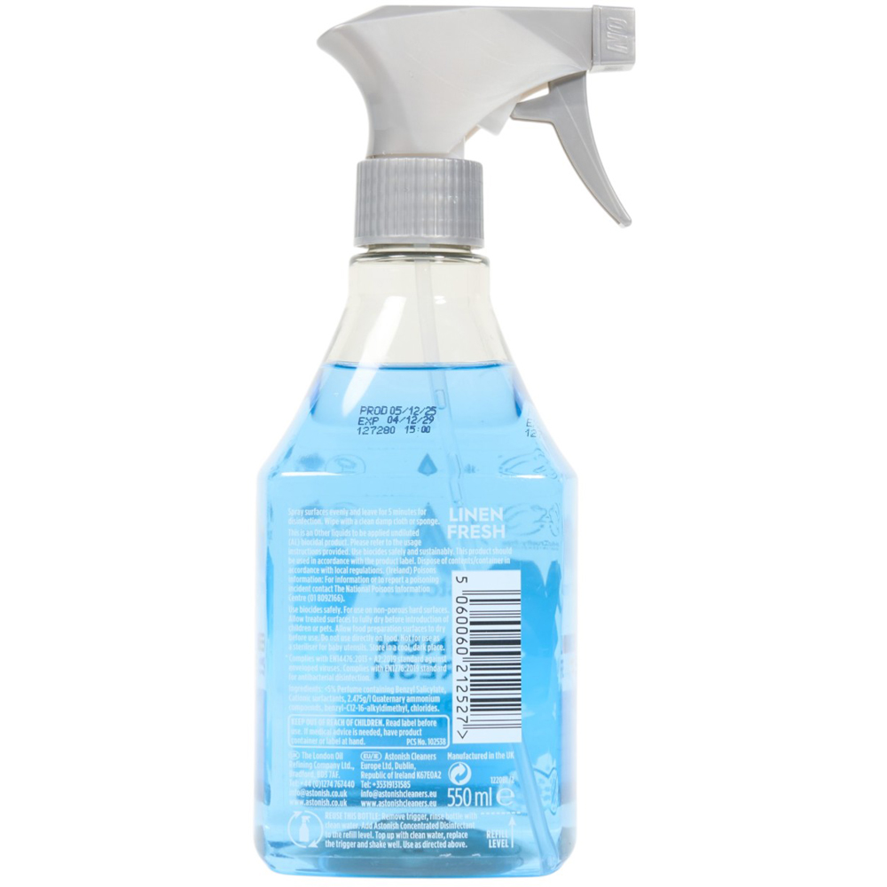 Astonish Linen Fresh Disinfectant 550ml Image 2