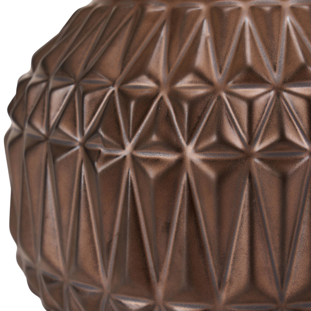 Pacific Lifestyle Anneli Bronze Aztec Texture Ceramic Table Lamp Image 3