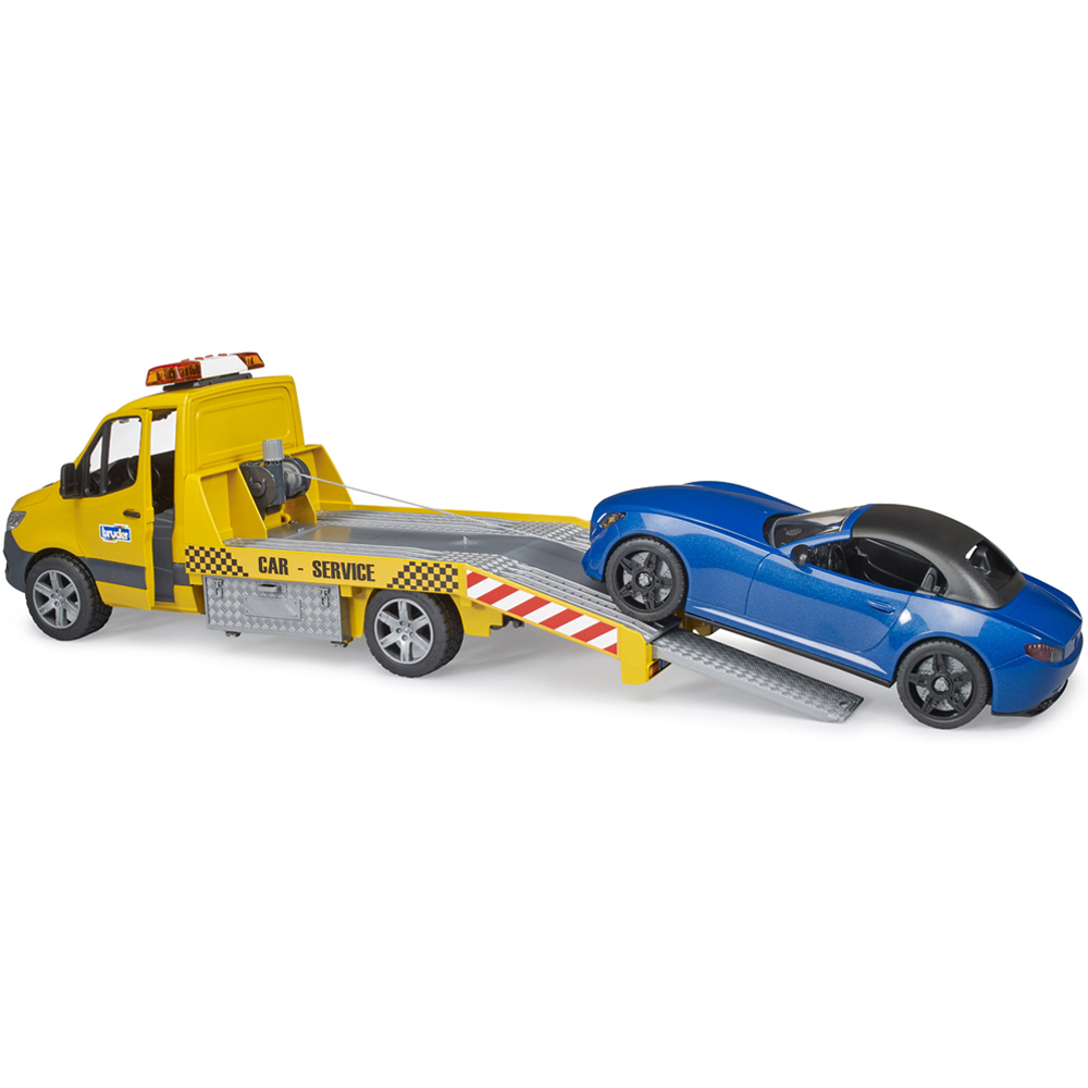 Bruder Mercedes-Benz Light and Sound Sprinter Transporter with Blue Roadster Image 5