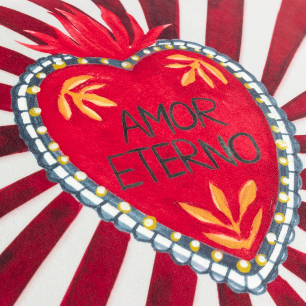 Furn Amor Eterno Red Velvet Piped Cushion 45 x 45cm Image 5