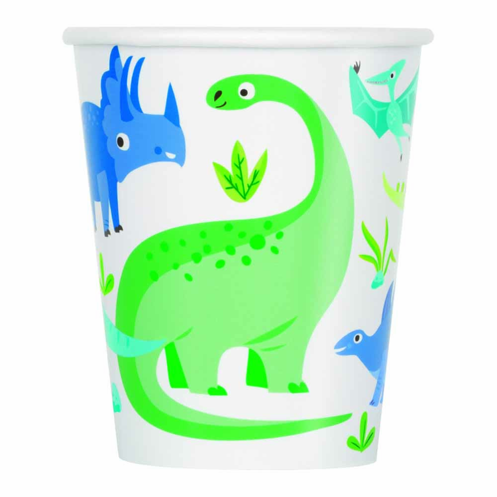 Wilko Dinosaur 9oz Paper Cups 8pk Image