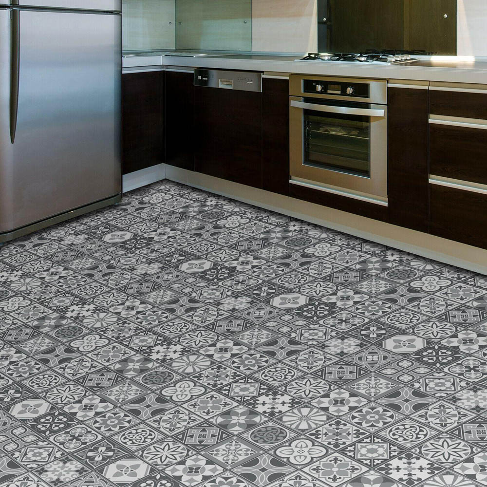 Walplus Purbeck Stone Home Floor Tile Stickers Image 1