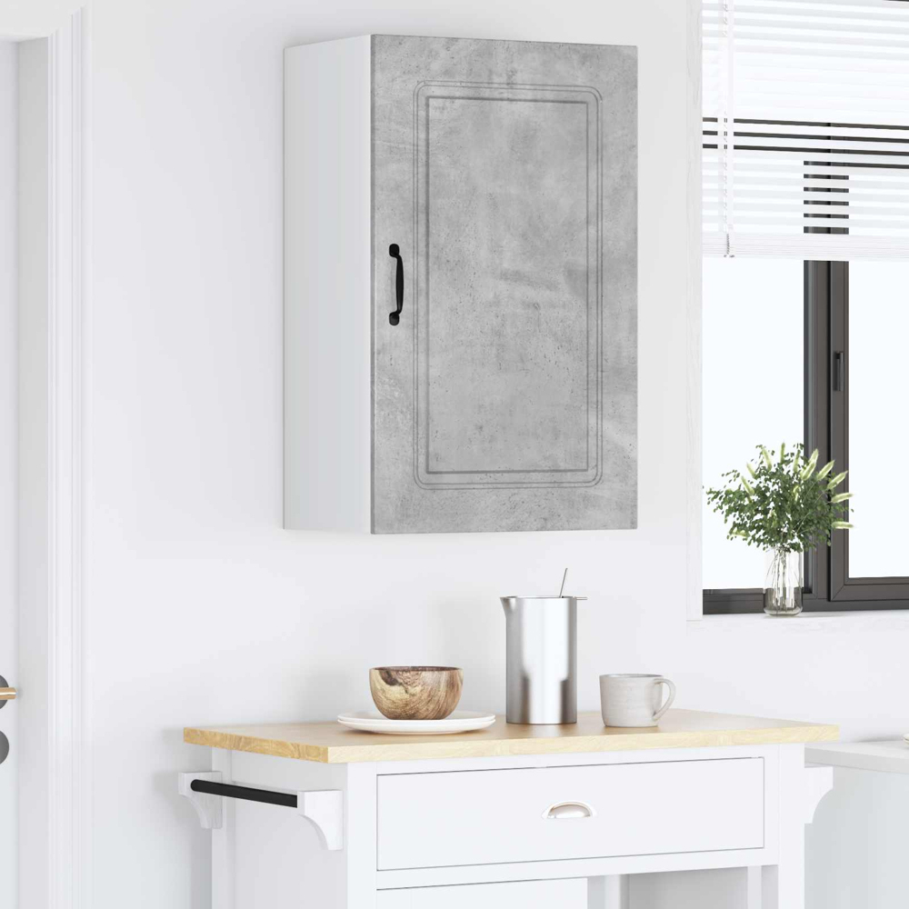 vidaXL Kalmar Single Door Concrete Grey Wall Kitchen Cabinet Image 9
