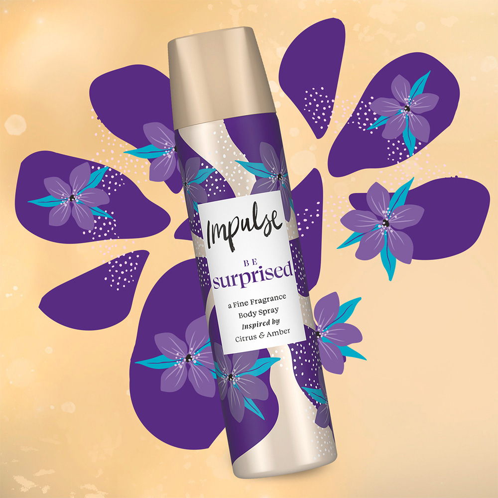 Impulse Be Surprised Blend of Natural Scents Body Spray Deodorant 75ml 6 Pack Image 4