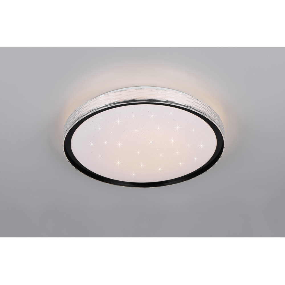 TRIO Varda Black Matt Integrated LED Ceiling Light Image 2