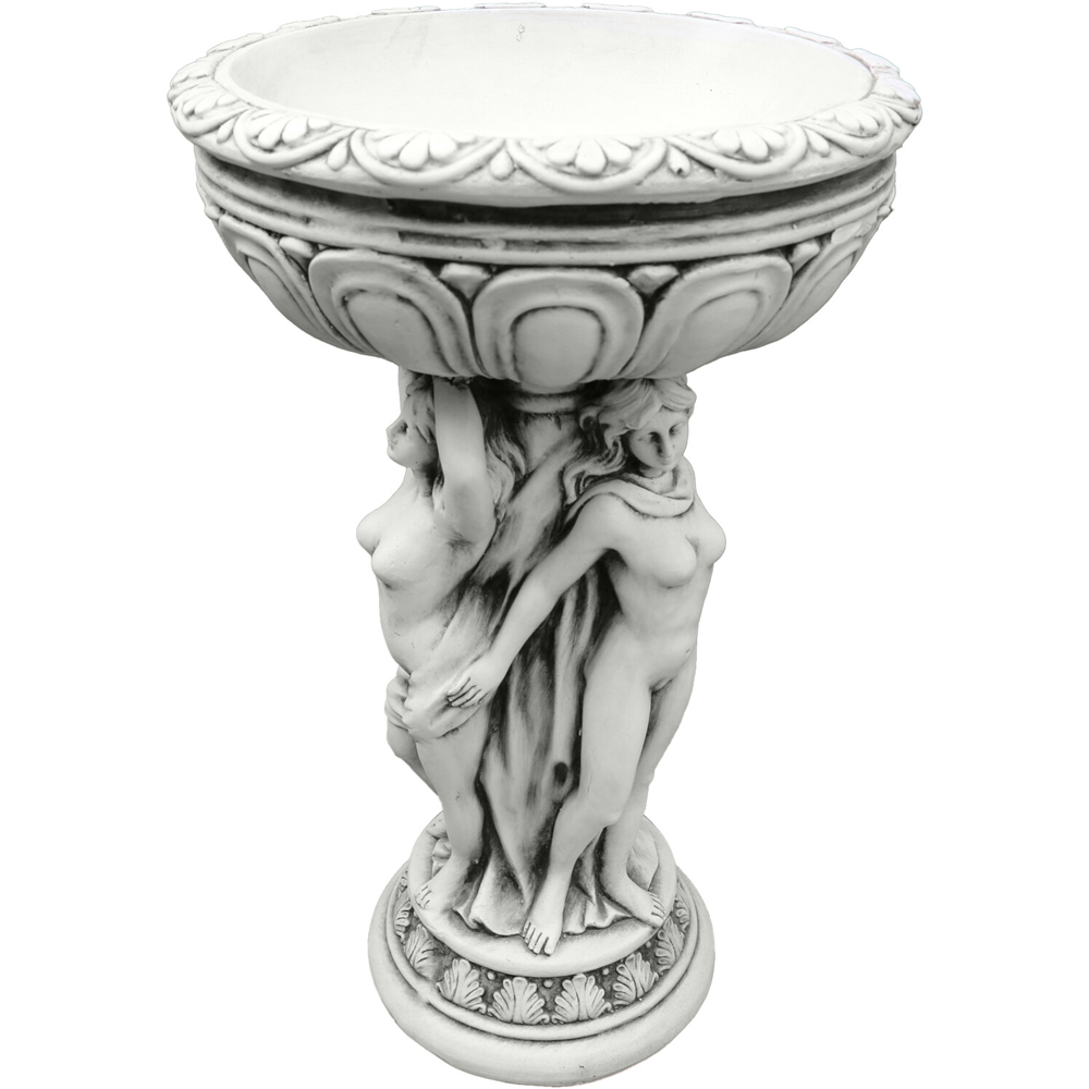 Three Goddess with Planter Statue Off White Image 3