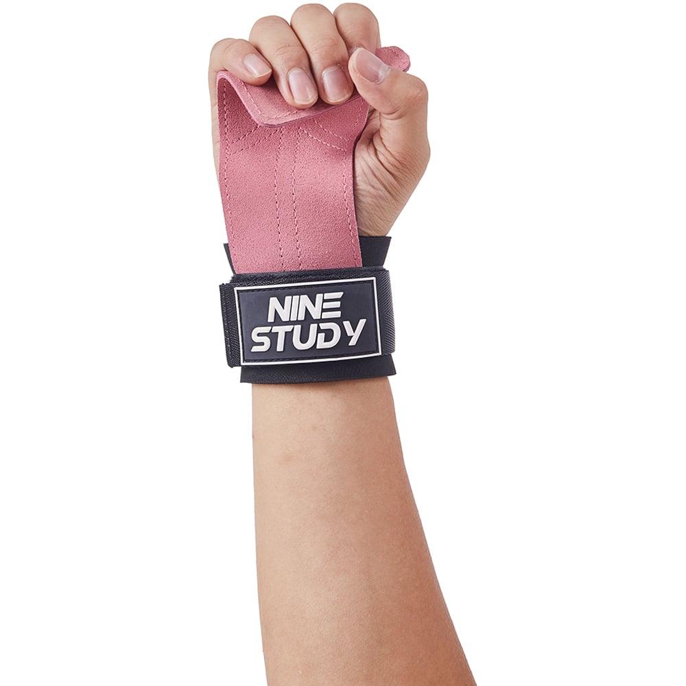 H&O Direct Pink Padded Weight Lifting Wrist Straps Image 3