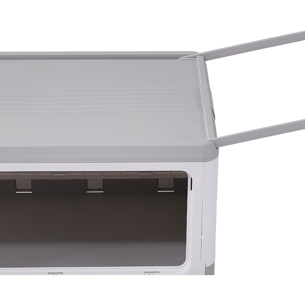 Living and Home 3 Way Access Grey Plastic Storage Box with Wheels 42 x 29cm Image 3
