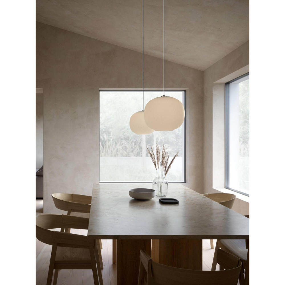 Nordlux Navone 30 E27 Opal White and Brass Pendant Light Image 2