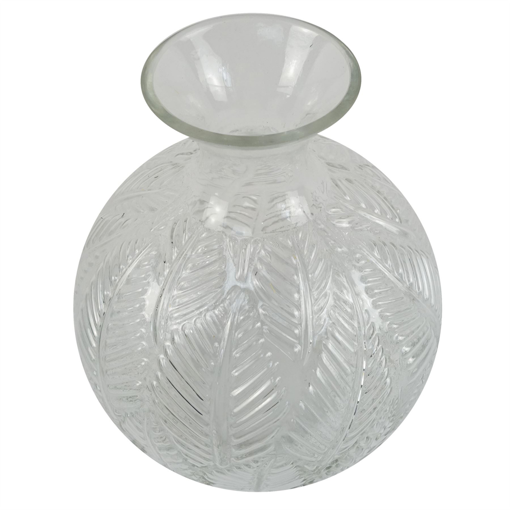 Botanik Clear Fern Print Bottle Glass Vase 26cm Image 3