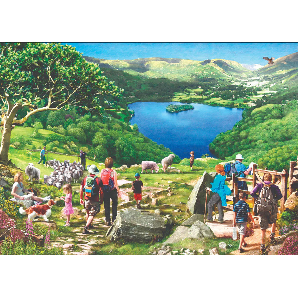 The House of Puzzles Lake View Big 500 Piece Jigsaw Puzzle Image 1