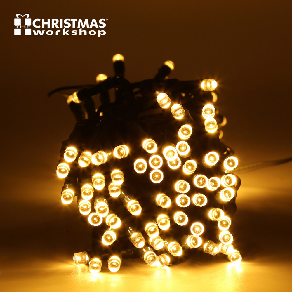 The Christmas Workshop 200 Warm White LED Plug In String Light Image 4
