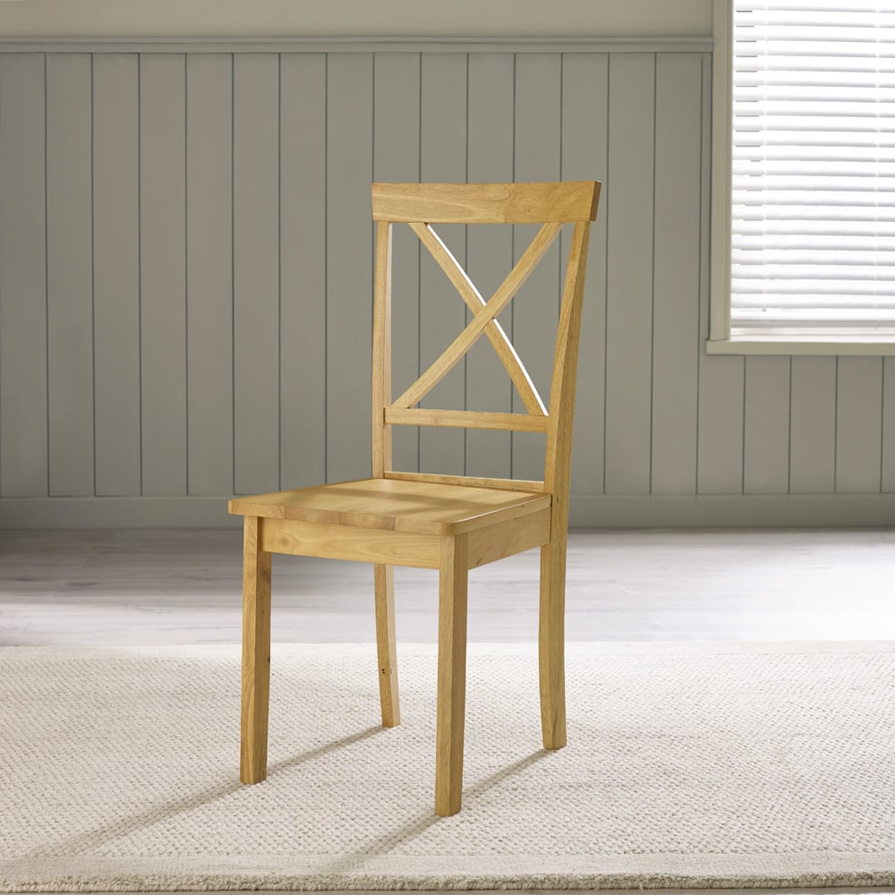 Furniturebox Lymington Marros 4 Seater Wooden Dining Set Oak Effect Image 8