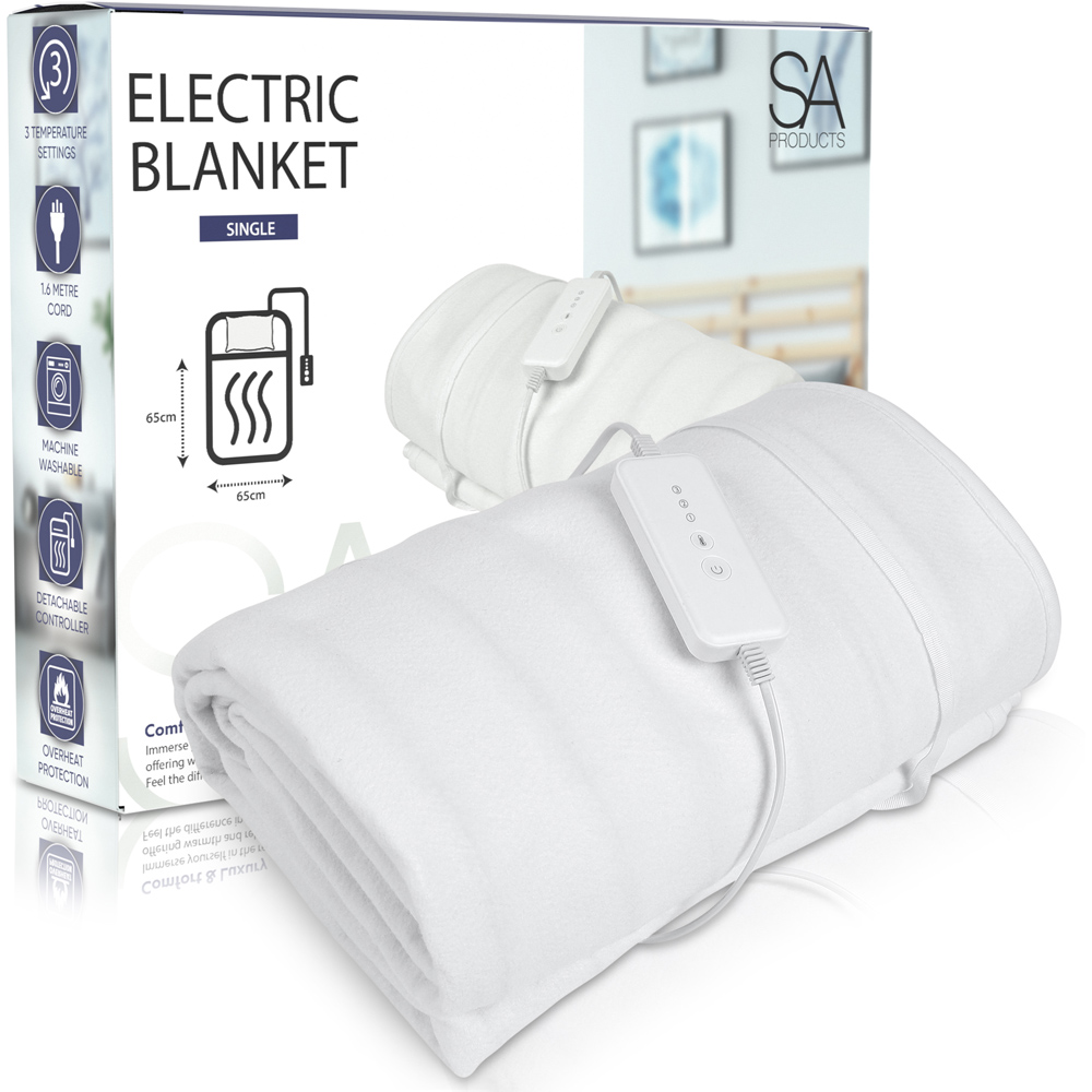 Single Electric Blanket with Detachable Remote and 3 Heat Settings Image 8