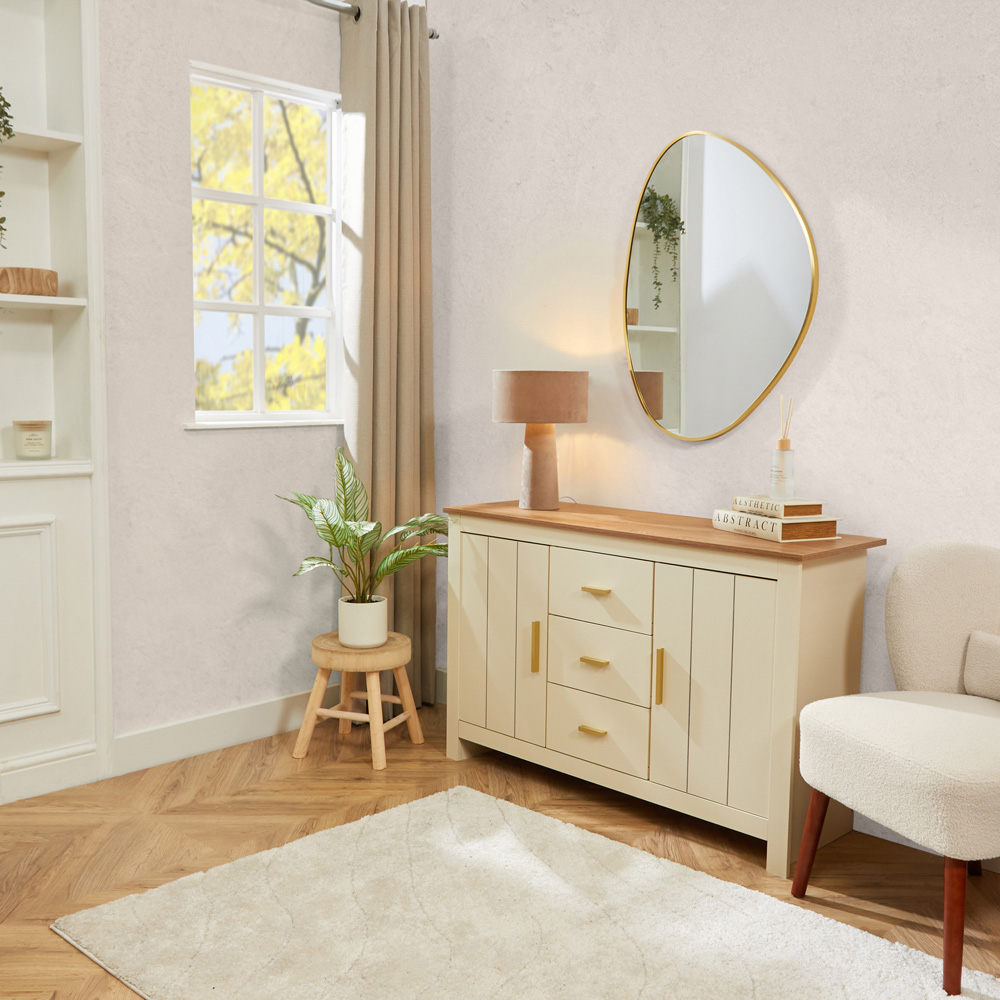 Gold Framed Organic Wall Mirror - Gold Image 2