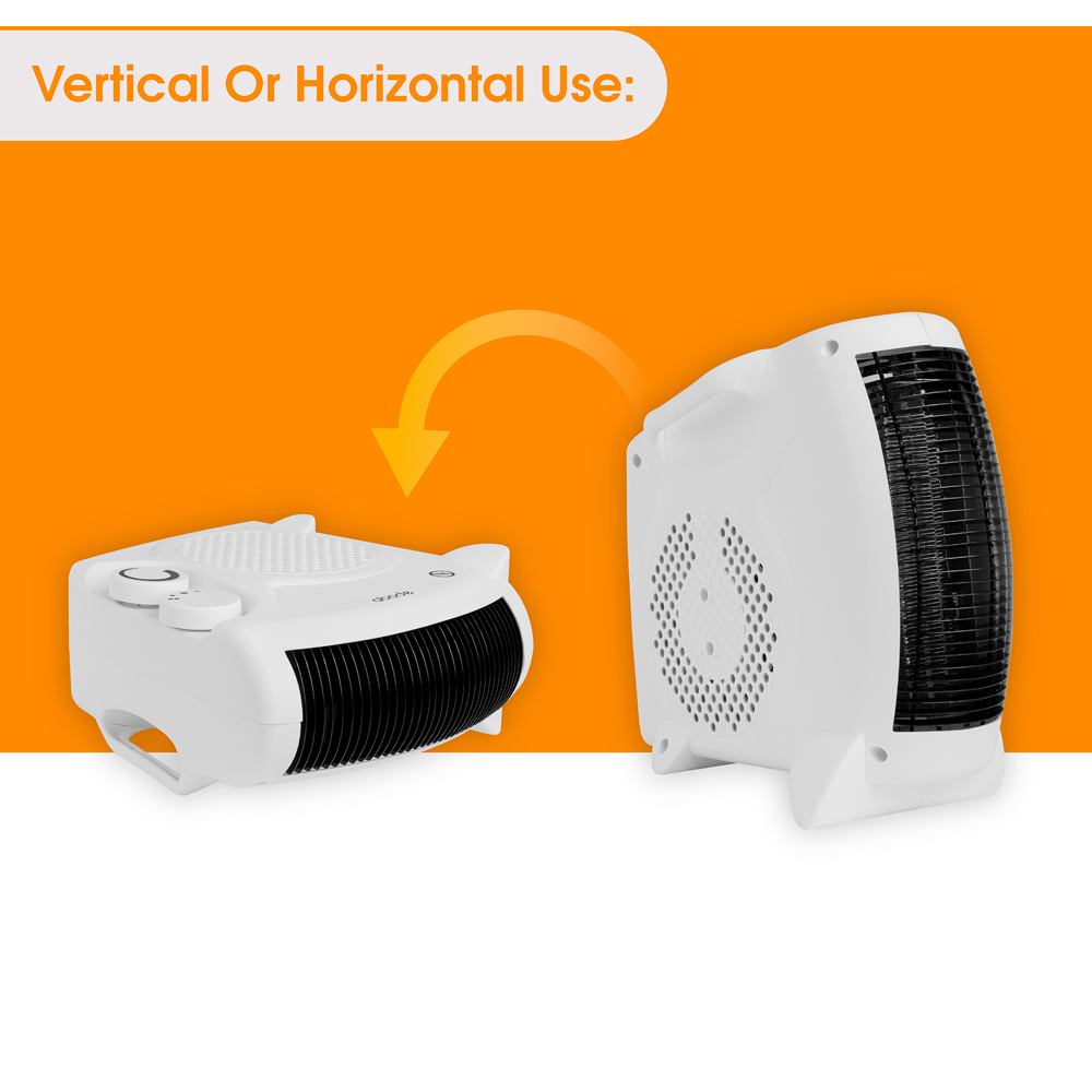 Abode AFH1001 White Horizontal and Vertical Fan Heater Image 8