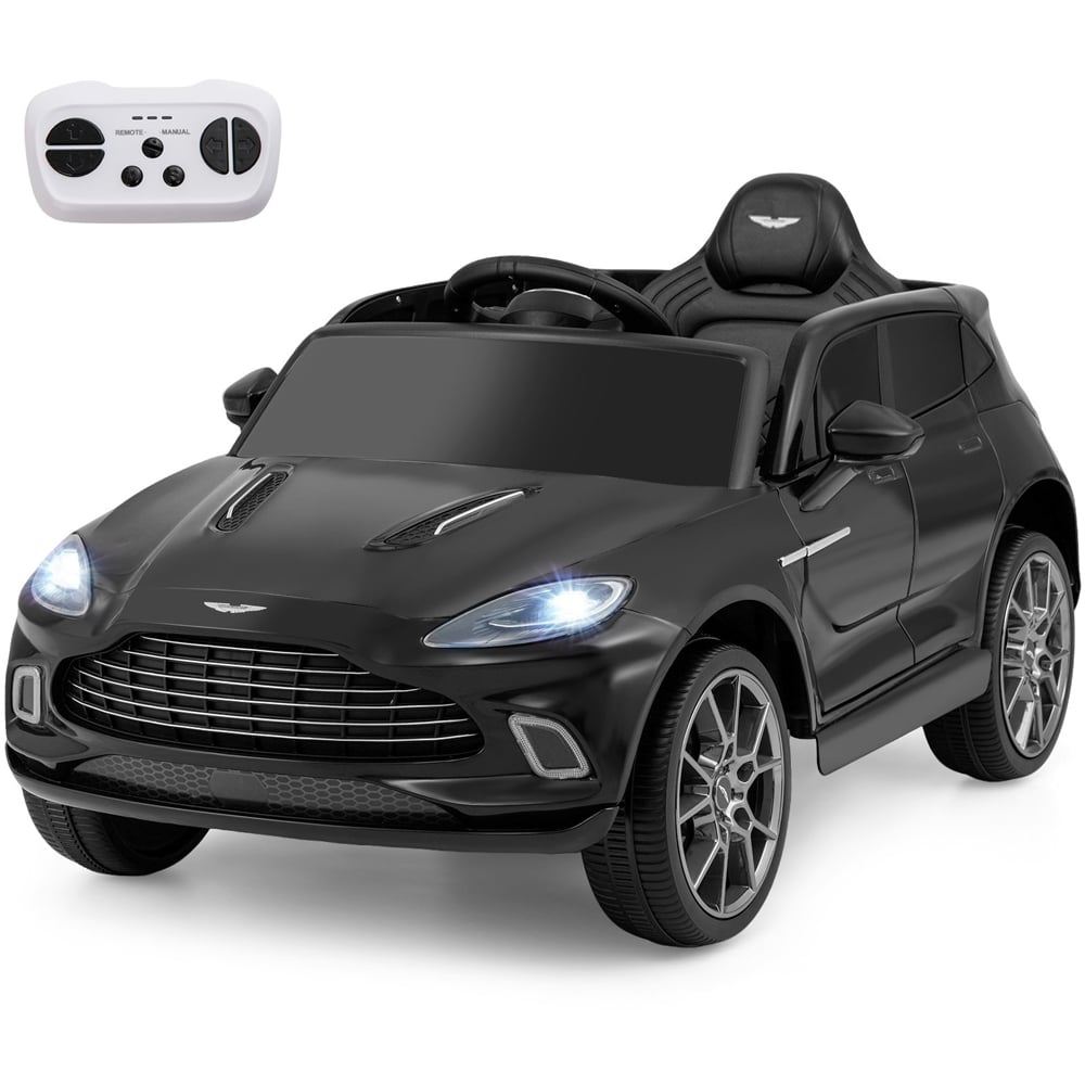 Costway Kids Black Licensed Aston Martin Ride On Car with Horn and Taillight 12V Image 3