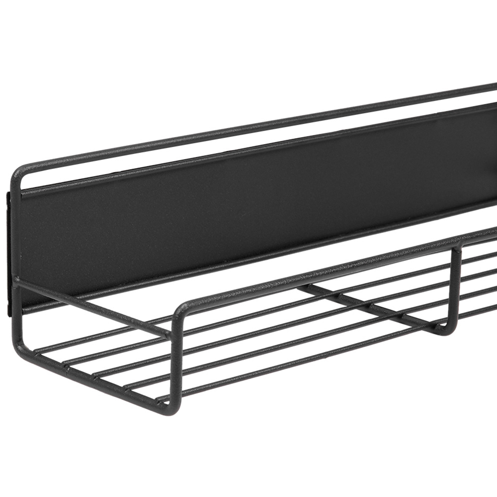 Living and Home 2 Piece Magnetic Fridge Storage Shelf with Hooks Image 5