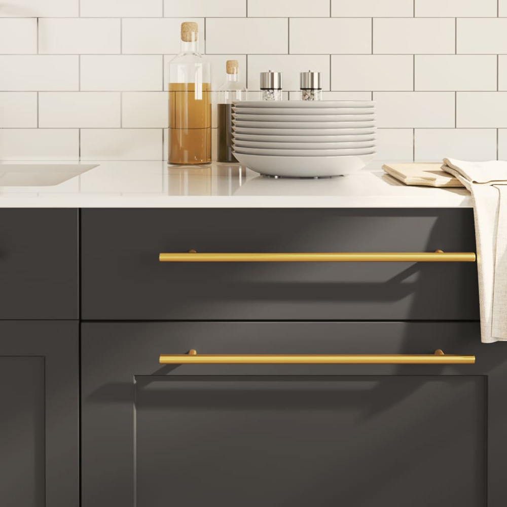 Walplus Gold Stainless Steel T-Bar Cabinet Handle 399mm 10 Pack Image 2