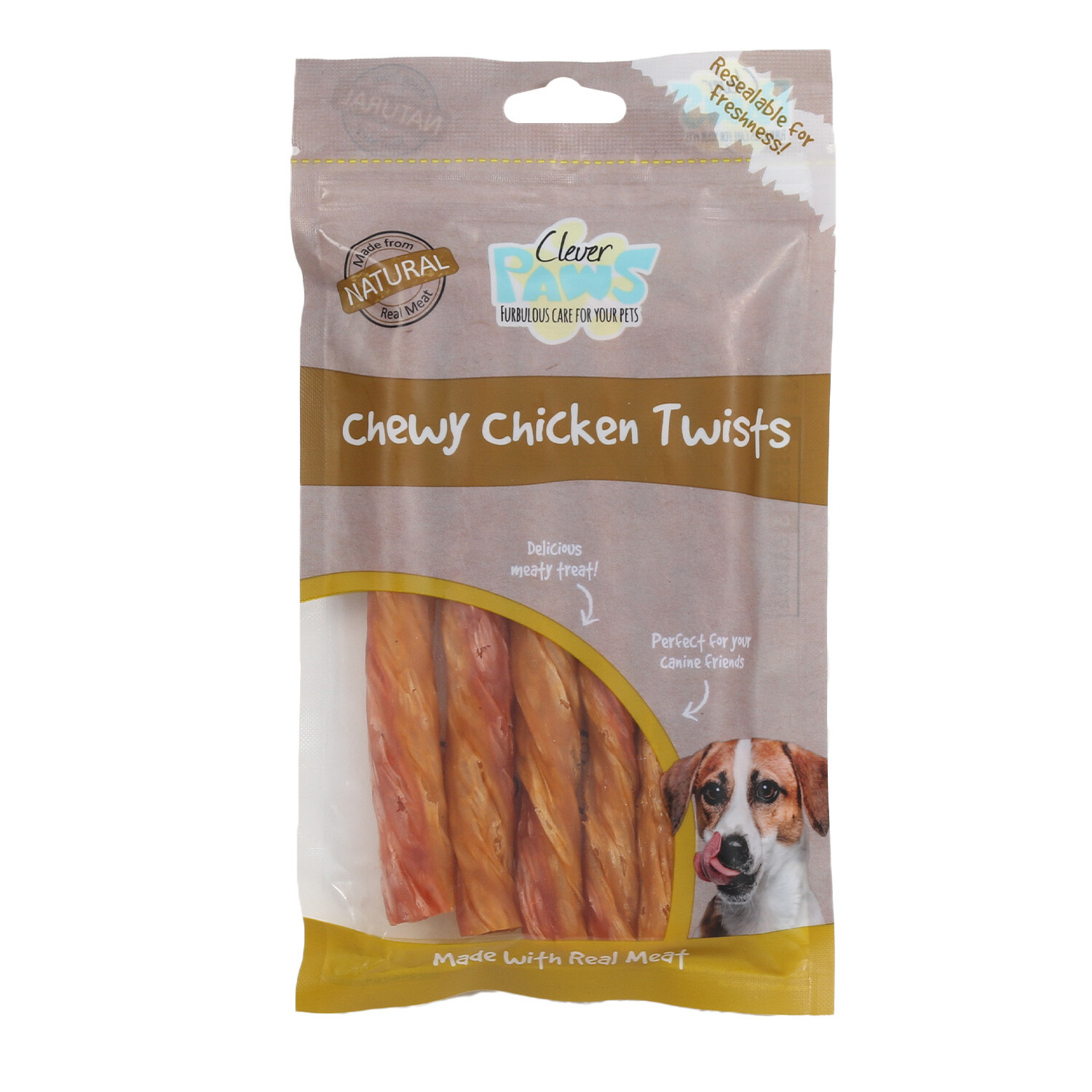 Clever Paws Chewy Chicken Twists Dog Treat Image 1