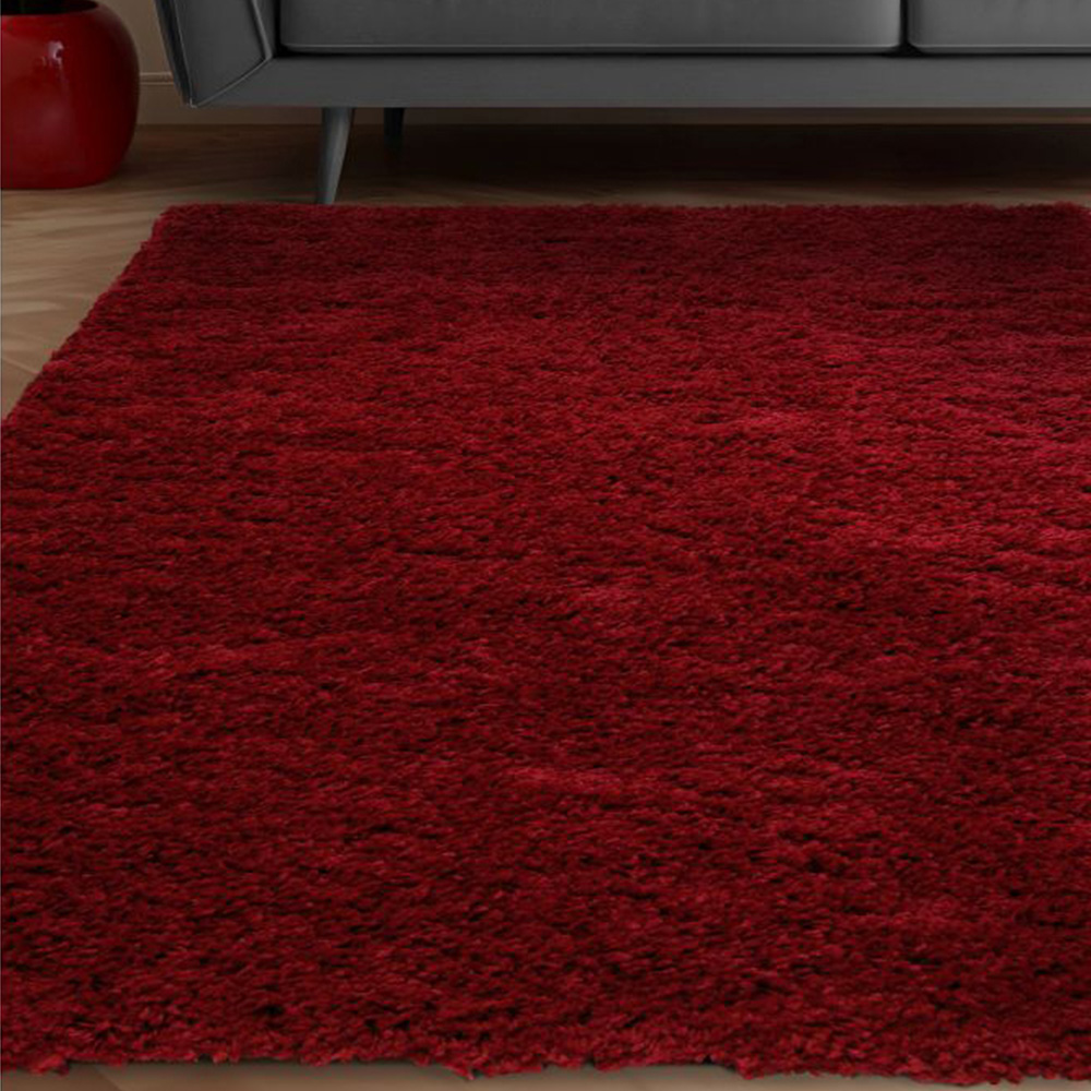 Homemaker Jazz Red Shaggy Rug 160 x 230cm Image 1