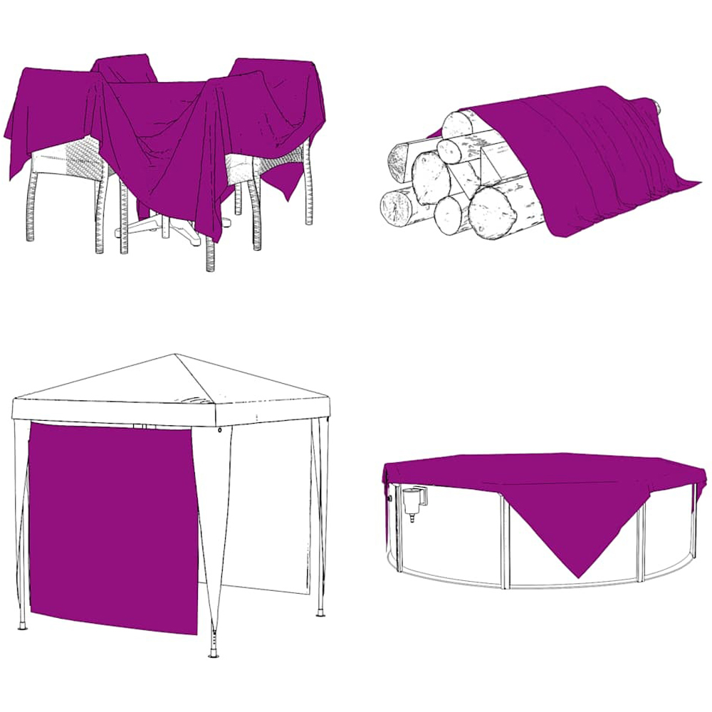 Walplus Clear Tarpaulin with Eyelets 2 x 3m Image 8